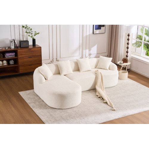 GREY COMPRESSION SOFA 3-seater, Wood Grain Chenille Fabric, Full Sponge Compression Sofa, Combined Sofa Furniture Apartment | Sizonic