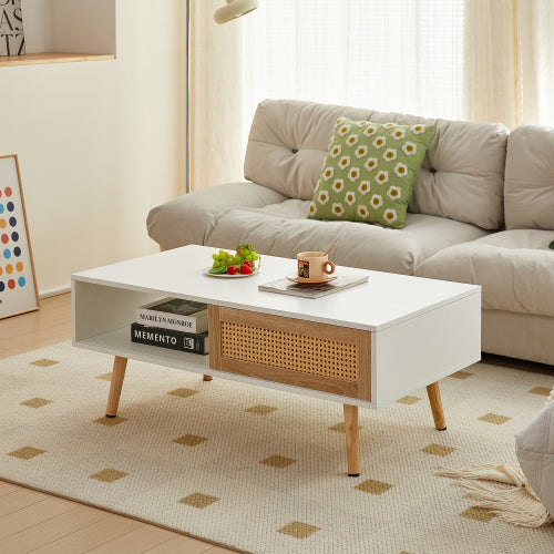 41.34 Inch Rattan Coffee Table | Sizonic
