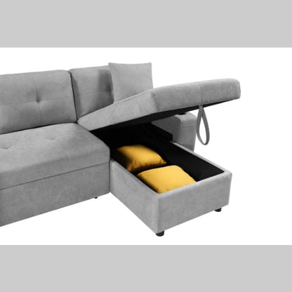 Convertible Sectional Sofa With Armrest Storage | Sizonic