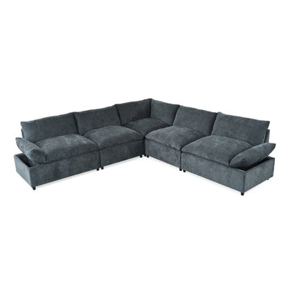 Durable Polyester Upholstery, Plush Cushions, Hidden Storage Compartments, Living Room, Lounge | Sizonic