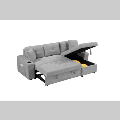 Convertible Sectional Sofa With Armrest Storage | Sizonic