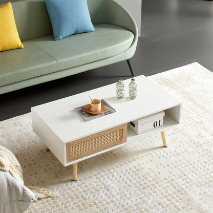 41.34 Inch Rattan Coffee Table | Sizonic