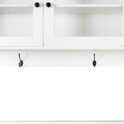 Large Kitchen Cabinet, Pantry Cabinets Storage Cupboard 4 Doors, 4 Drawers & Microwave Shelf | Sizonic