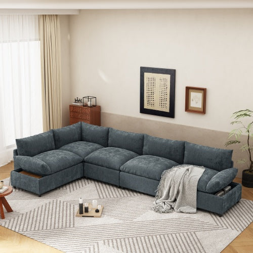 Durable Polyester Upholstery, Plush Cushions, Hidden Storage Compartments, Living Room, Lounge | Sizonic