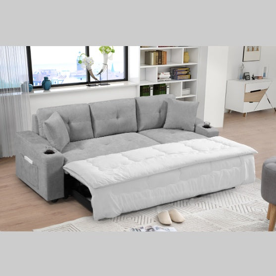 Convertible Sectional Sofa With Armrest Storage | Sizonic