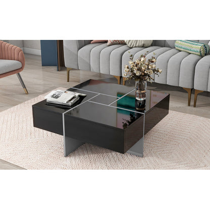 Unique Design Coffee Table With 4 Hidden Storage Compartments | Sizonic
