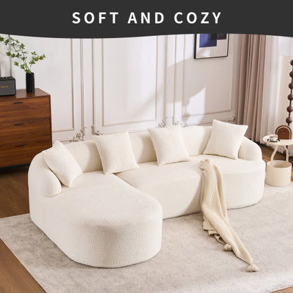 GREY COMPRESSION SOFA 3-seater, Wood Grain Chenille Fabric, Full Sponge Compression Sofa, Combined Sofa Furniture Apartment | Sizonic